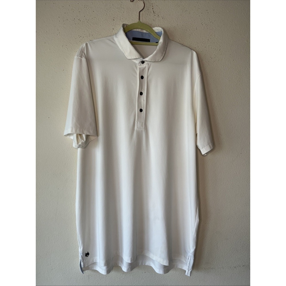 Greyson Golf Polo Shirt Mens XL Cream Performance Athletic Short Sleeve Casual